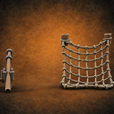 Cast Wide, Haul Slow Fishing Net and Winch Props — painted concept preview (terrain supplied unpainted)