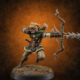 Leaps First, Looses Second Elf Archer Ranger — painted concept preview (miniature supplied unpainted)