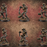 Guns at the Hip Weird War Automaton Machine Gunners — painted concept preview (miniature supplied unpainted)