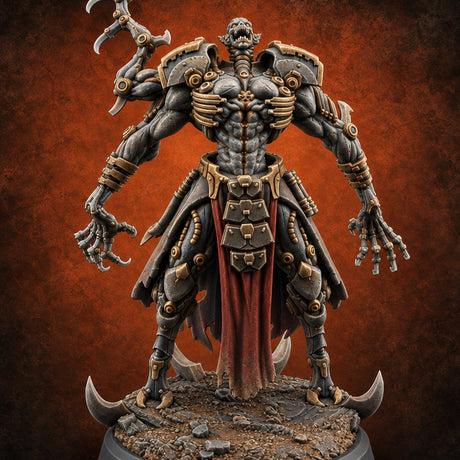 Cold Steel Chorus Warforged Blade Warrior C — painted concept preview (miniature supplied unpainted)