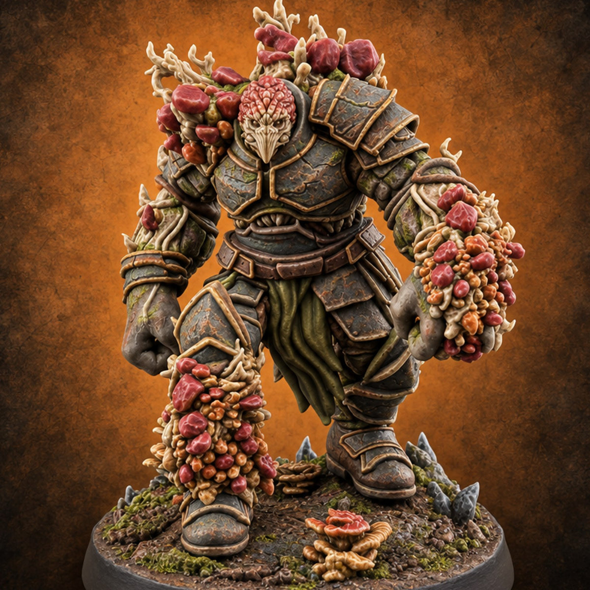 Grew Into Its Armour Myconid Armoured Brute — painted concept preview (miniature supplied unpainted)
