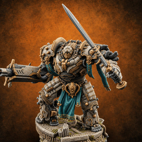 Strength Has a Pedestal Warforged Heavy Automaton D — painted concept preview (miniature supplied unpainted)