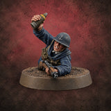 Bombs Away Human Naval Mortar Crewman B — painted concept preview (miniature supplied unpainted)