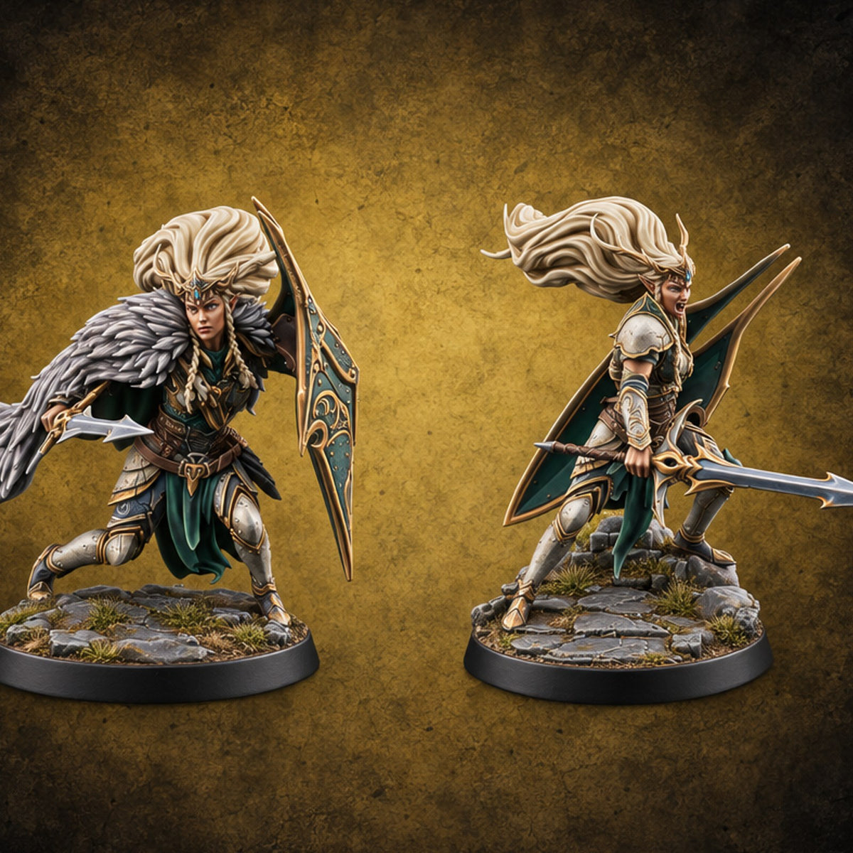 Not Giving an Inch Elf Shield Warriors — painted concept preview (miniature supplied unpainted)