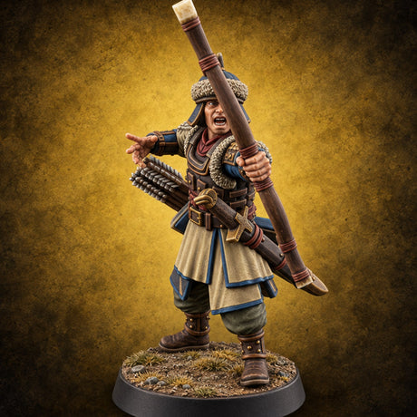 Steppe Wind at Their Backs Human Steppe Archer D — painted concept preview (miniature supplied unpainted)