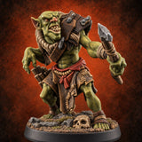 Volley Before Breakfast Goblin Warrior C — painted concept preview (miniature supplied unpainted)