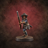 Digging In Human Ashigaru Spearman E — painted concept preview (miniature supplied unpainted)