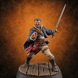 Come and Get Your Lesson Human Pirate Duelist — painted concept preview (miniature supplied unpainted)