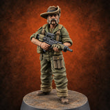 Unhurried Beards, Hurried Aim Human Rifleman in Slouch Hat B — painted concept preview (miniature supplied unpainted)