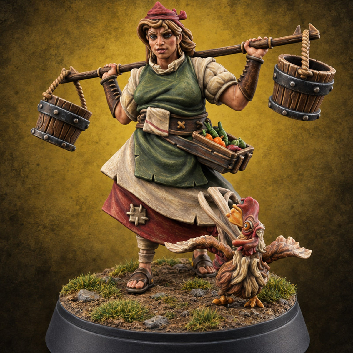 Chores Interrupted by Something Strange Human Farmer A — painted concept preview (miniature supplied unpainted)