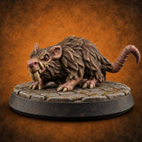 Gutter Gnawers Out Early Giant Rat B — painted concept preview (miniature supplied unpainted)