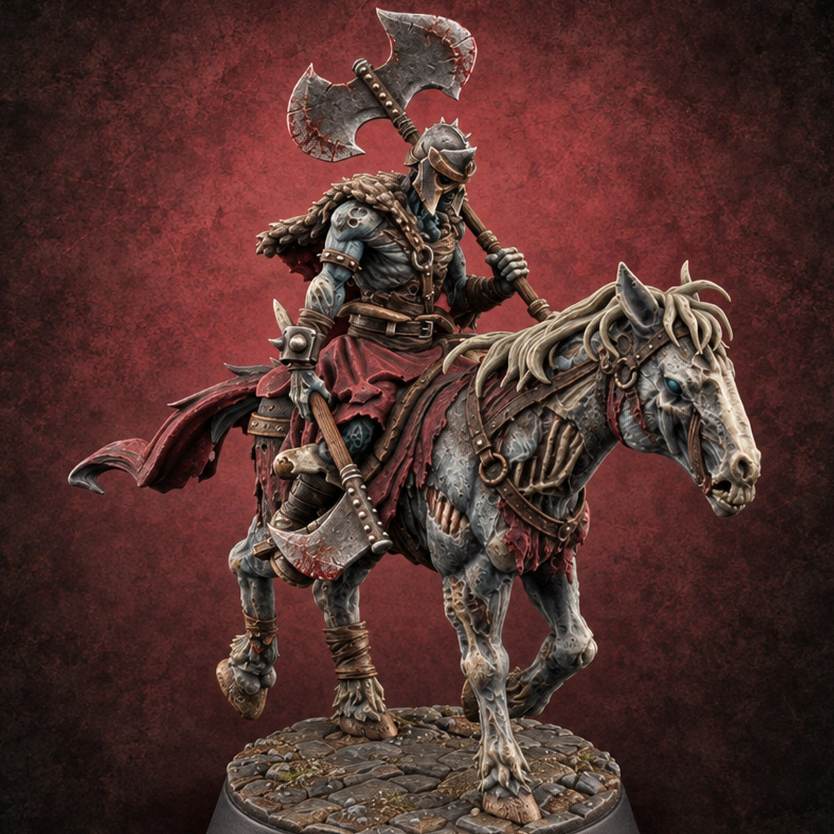 Unfinished Business, Fast Horse Revenant Axe Rider — painted concept preview (miniature supplied unpainted)