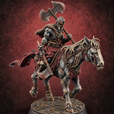 Unfinished Business, Fast Horse Revenant Axe Rider — painted concept preview (miniature supplied unpainted)