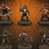 Ready to Board Human Pirate Crew — painted concept preview (miniature supplied unpainted)