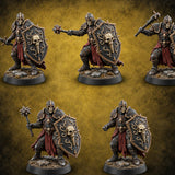 Oaths Outlived Death Knight Shield Warriors — painted concept preview (miniature supplied unpainted)