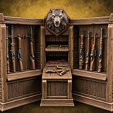 Rug Burn Risk Wooden Hunting Lodge Trophy Display G — painted concept preview (terrain supplied unpainted)