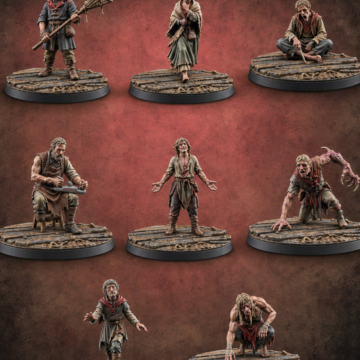 Succumbing to the Change Human Mutants Miniature for Dungeons and Dragons, Pathfinder or other TTRPGs