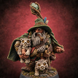 Two Cubs, One Pipe, No Plan Dwarf Druid — painted concept preview (miniature supplied unpainted)
