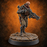 Spikes, Smoke and Scripture Human Spiked-Armour Soldier A — painted concept preview (miniature supplied unpainted)
