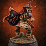 Satisfaction Mostly Guaranteed Potion Vendor B — painted concept preview (miniature supplied unpainted)