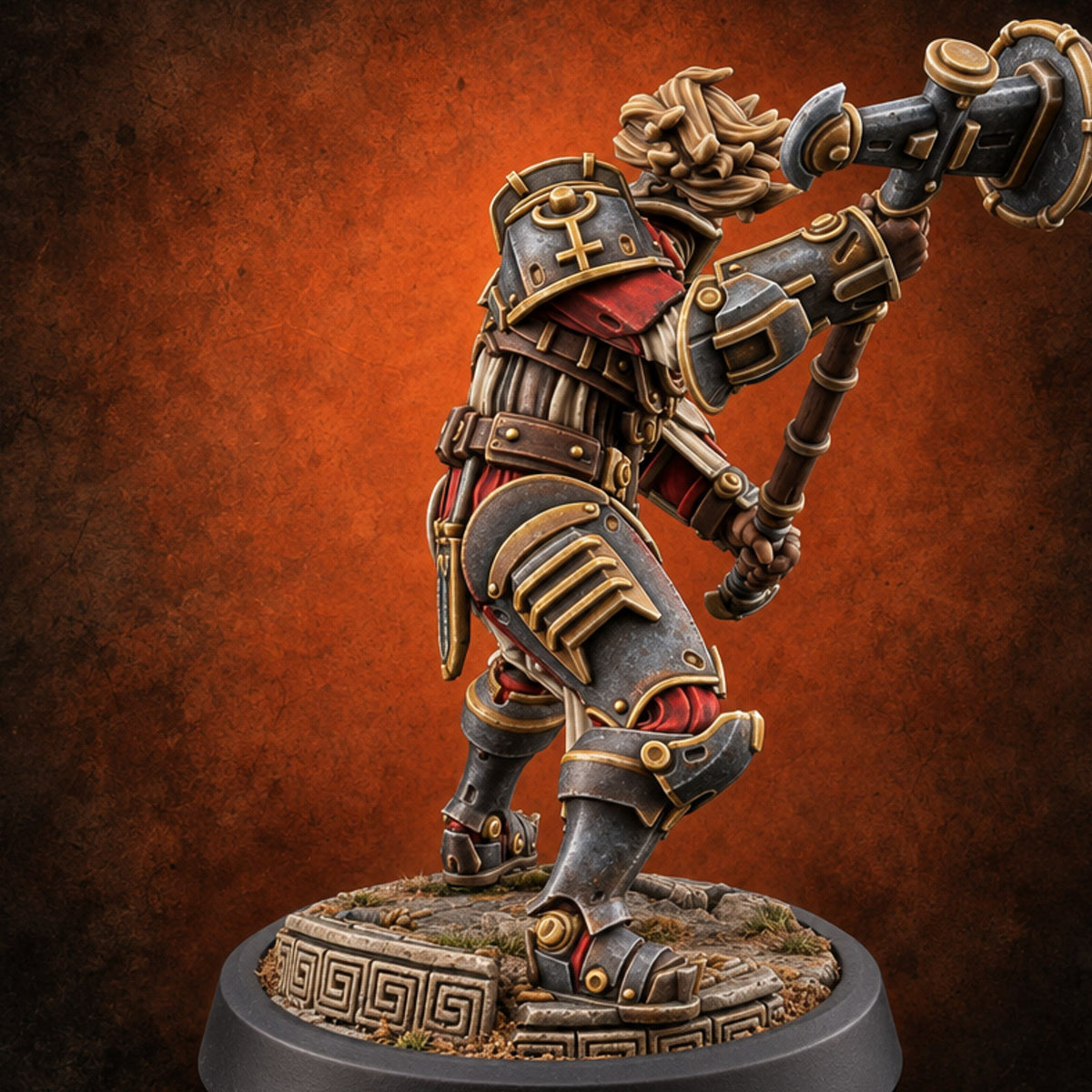 Phalanx Holds Past Sunset Human Hoplite Warrior H — painted concept preview (miniature supplied unpainted)