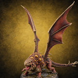 Tongue Tasting the Thunder Wyvern Monster — painted concept preview (miniature supplied unpainted)