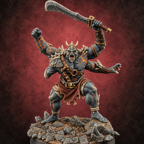 Every Element Answers the Call Genasi Adventurer B — painted concept preview (miniature supplied unpainted)
