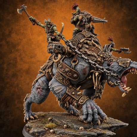 Hair-Raising Commute Troll War Beast — painted concept preview (miniature supplied unpainted)