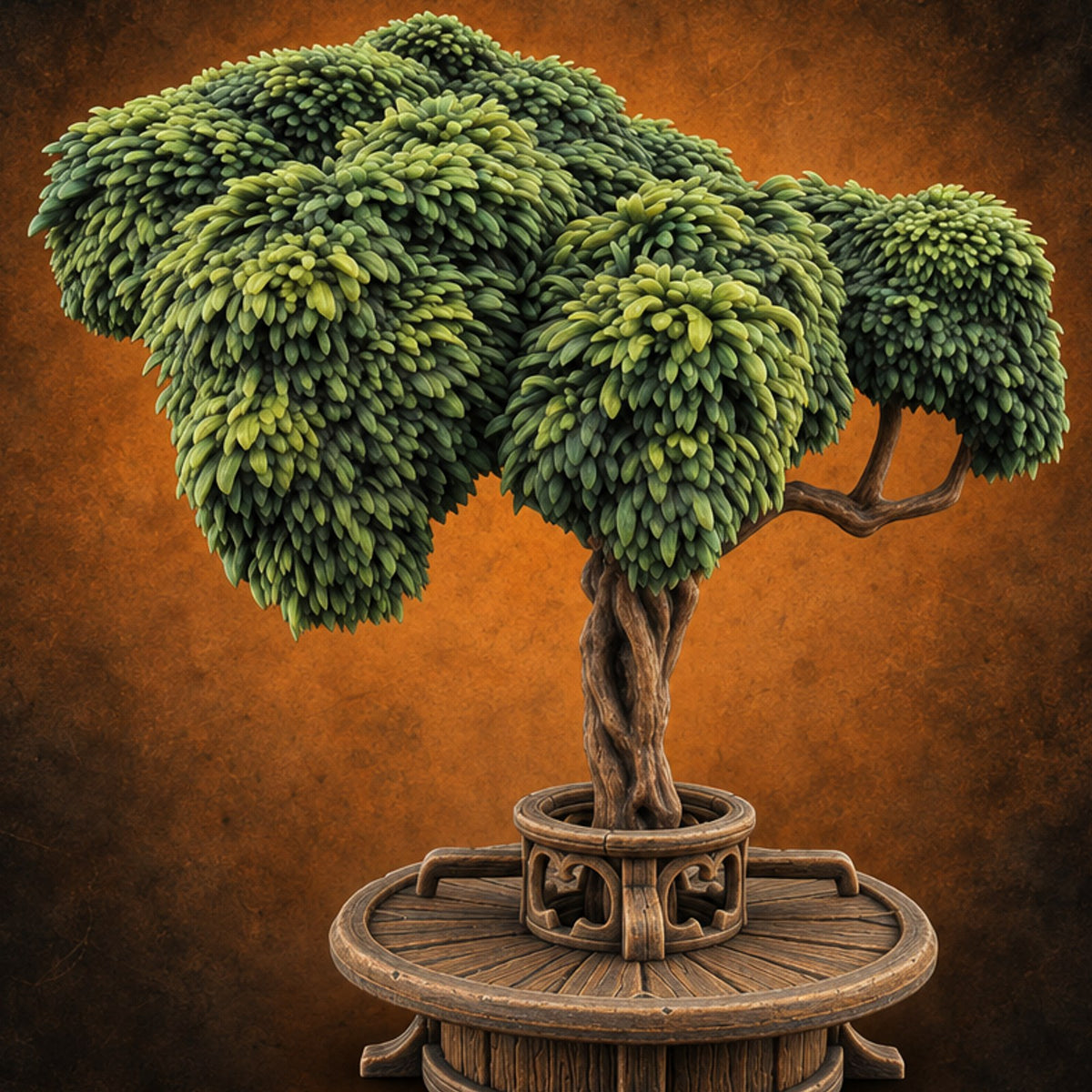 Hay Cart Left Mid-Lane Wooden Town Street Scenery E — painted concept preview (terrain supplied unpainted)