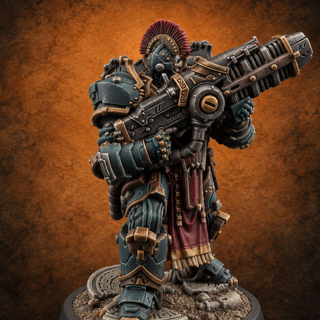 Armed to Overwhelm Human Heavy Gunner I Miniature for Dungeons and Dragons, Pathfinder or other TTRPGs