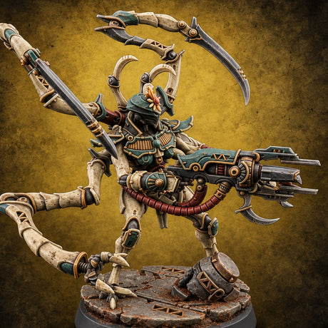 Scythe Season Opens Retriever Scythe-Legged Construct F — painted concept preview (miniature supplied unpainted)