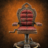 Just a Trim, They Said Barber Shop Chair — painted concept preview (terrain supplied unpainted)