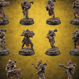Sermons in Spikes Human Spiked Armoured Warriors — painted concept preview (miniature supplied unpainted)