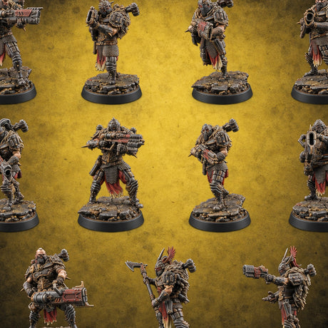 Sermons in Spikes Human Spiked Armoured Warriors — painted concept preview (miniature supplied unpainted)
