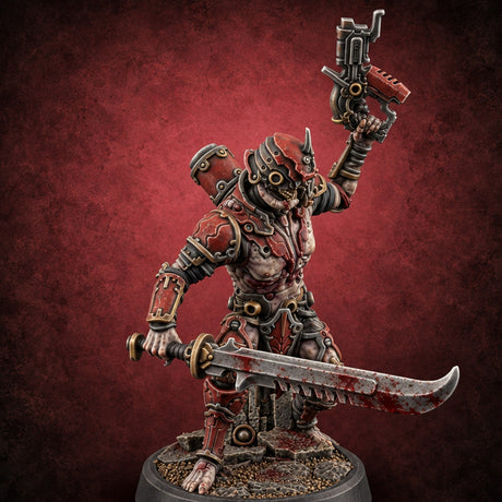 Blood Drive Volunteers Ghoul Cybernetic Warrior E — painted concept preview (miniature supplied unpainted)
