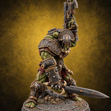 Loud Before They Arrive Orc Heavy Warrior A — painted concept preview (miniature supplied unpainted)