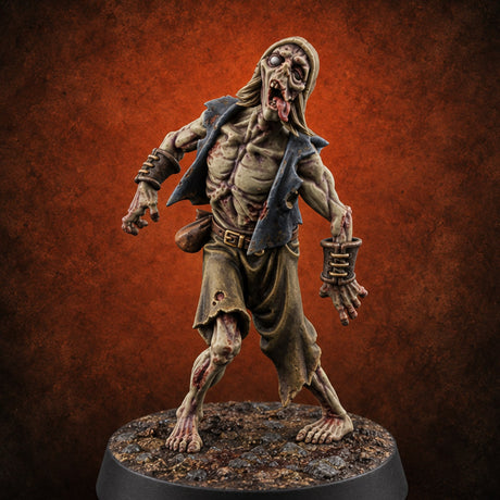 Dead Tired and Still Walking Zombie B — painted concept preview (miniature supplied unpainted)