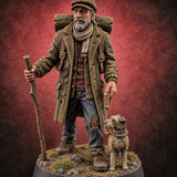 Patched Elbows, Open Road Human Wanderer — painted concept preview (miniature supplied unpainted)