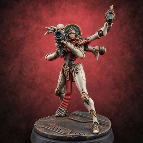 Many Hands, Grim Work Human Biomechanical Weaver F — painted concept preview (miniature supplied unpainted)