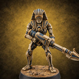 Sandstorm Protocol Warforged Scarab Soldier D — painted concept preview (miniature supplied unpainted)