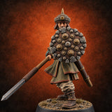 Pointed Opinions Human Steppe Spearman B — painted concept preview (miniature supplied unpainted)