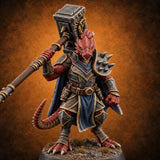 Spiked Pauldron Dragonborn Champion — painted concept preview (miniature supplied unpainted)
