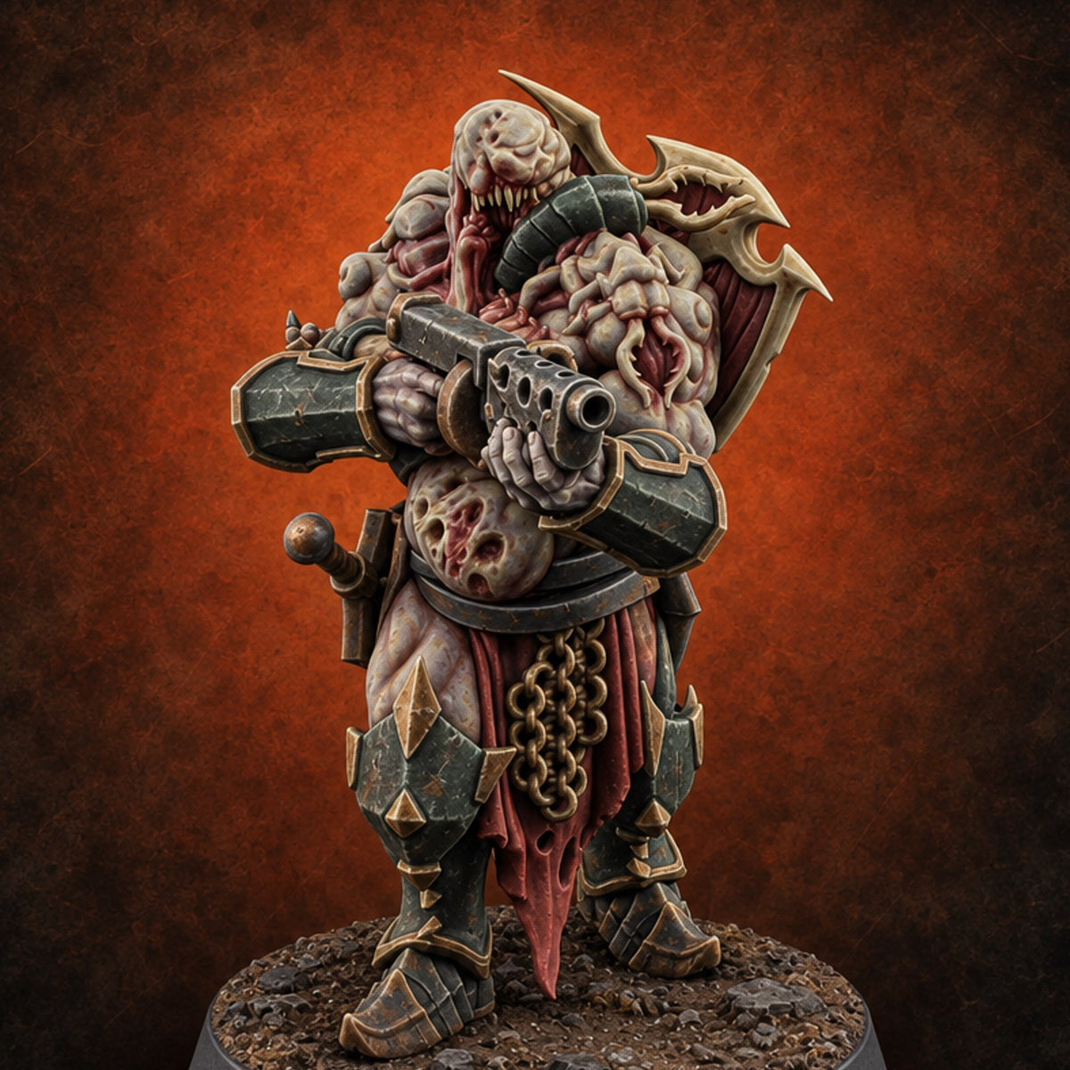 Never Relieved of Duty Ghoul Corpse Guard B — painted concept preview (miniature supplied unpainted)