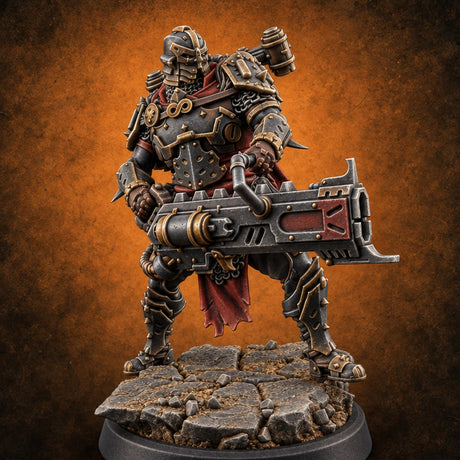 Sermons in Spikes Human Spiked Armoured Warrior I — painted concept preview (miniature supplied unpainted)
