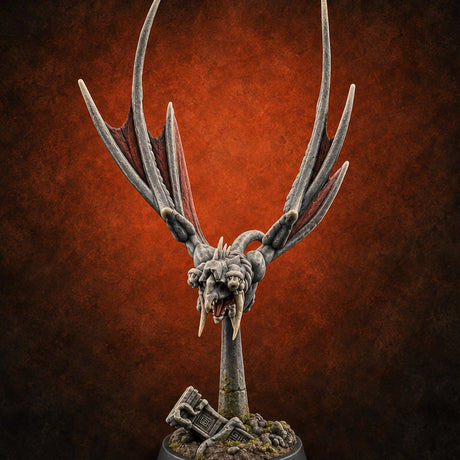Shrieks Over Broken Shrine Gargoyle Winged Predator B — painted concept preview (miniature supplied unpainted)