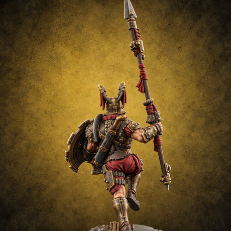 Bronze Wall, Rivet Heavy Human Hoplite Warrior C — painted concept preview (miniature supplied unpainted)