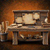 Blueprints Pinned, Keel Pending Wooden Boat Builder Workbench — painted concept preview (terrain supplied unpainted)