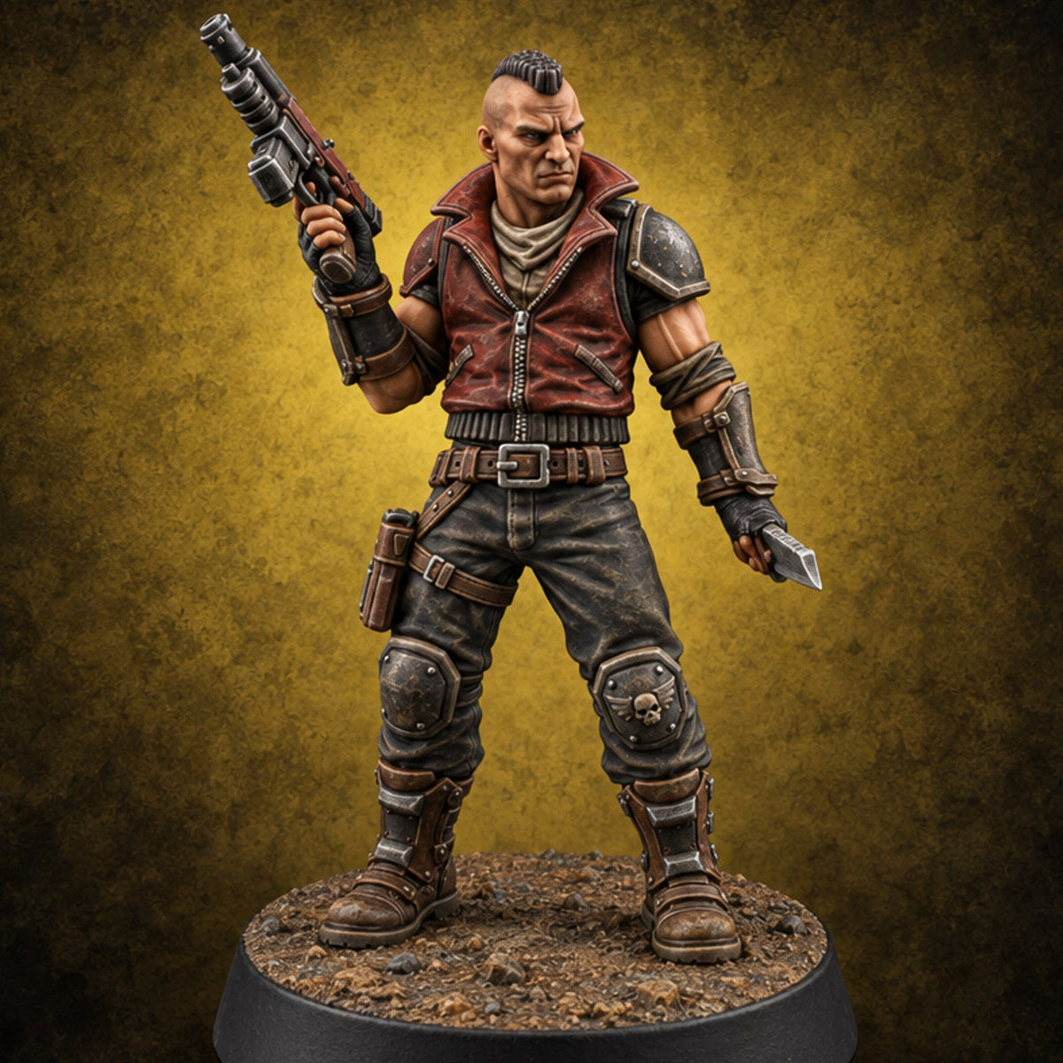 Rookies With Loaded Attitude Human Raider A — painted concept preview (miniature supplied unpainted)