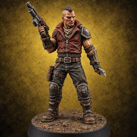 Rookies With Loaded Attitude Human Raider A — painted concept preview (miniature supplied unpainted)