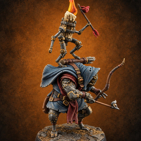 Joints Oiled, Duel Accepted Warforged Small Automaton B — painted concept preview (miniature supplied unpainted)